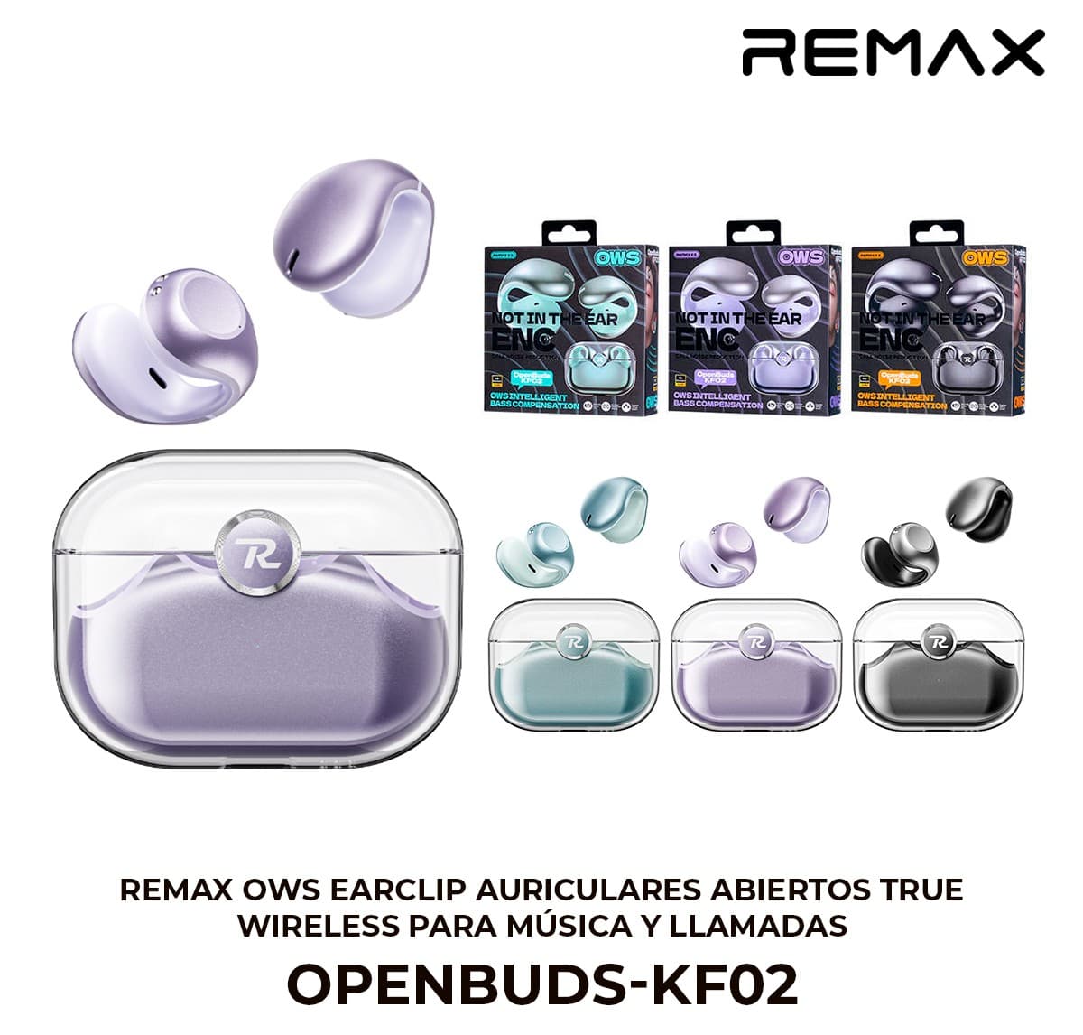 Remax OWS Earclip Auriculares Abiertos True Wireless para Música y Llamadas