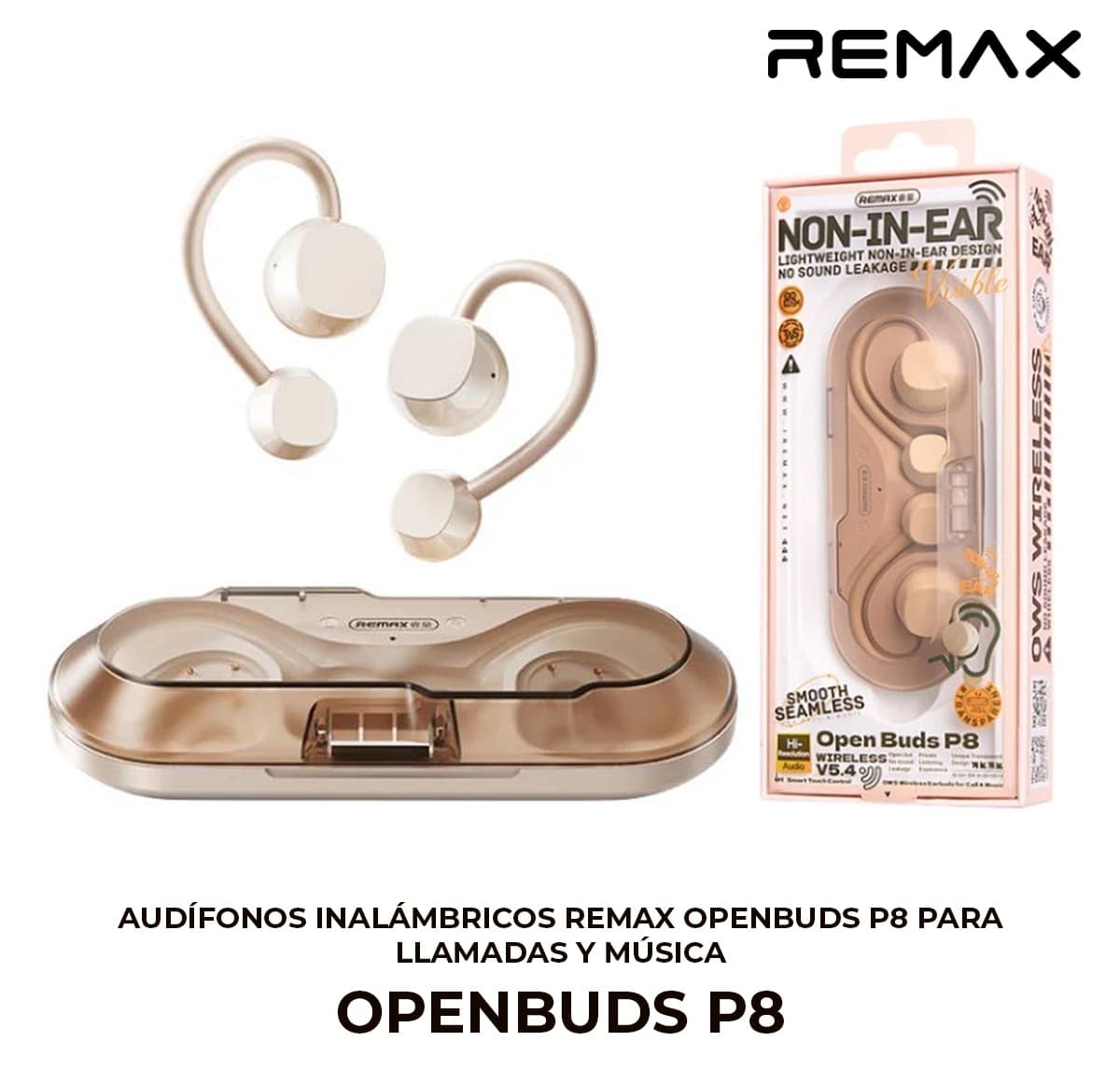 Audífonos Inalámbricos REMAX OpenBuds P8 para Llamadas y Música