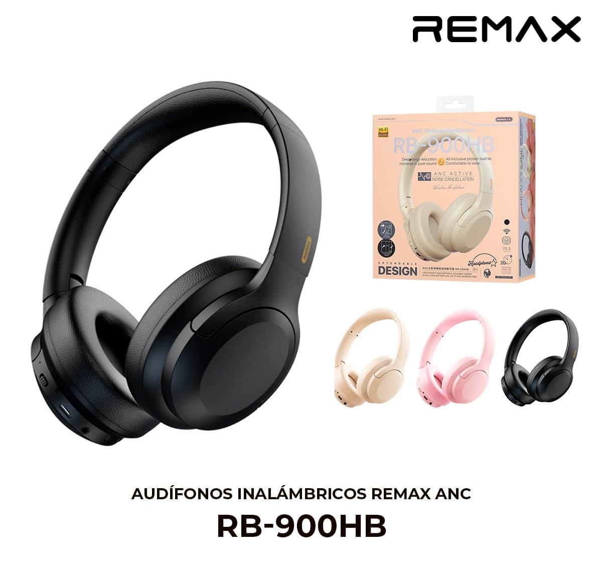 Audífonos Inalámbricos REMAX ANC RB-900HB