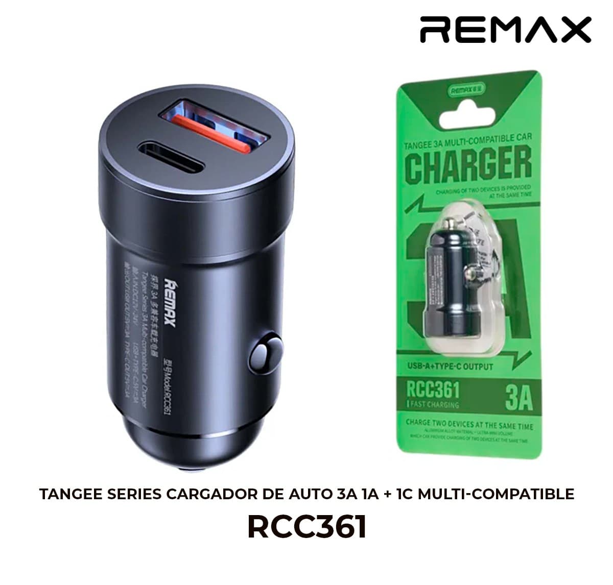 Cargador de Auto Tangee Series 3A Multi-Compatible