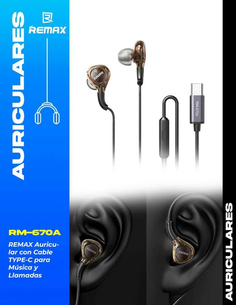 Remax Auricular con Cable Type-C para Música y Llamadas