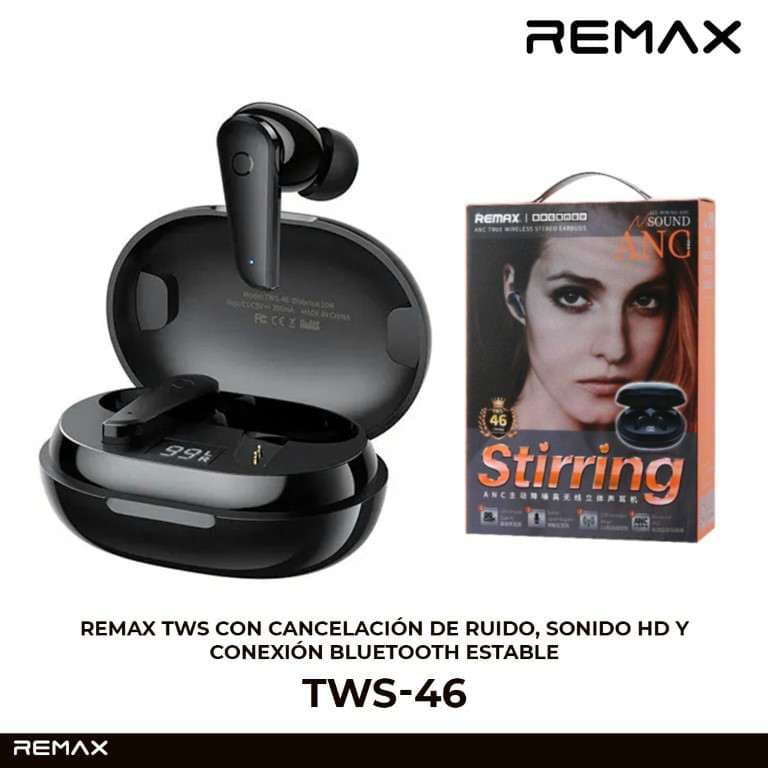 Remax TWS con Cancelación de Ruido, Sonido HD y Conexión Bluetooth Estable