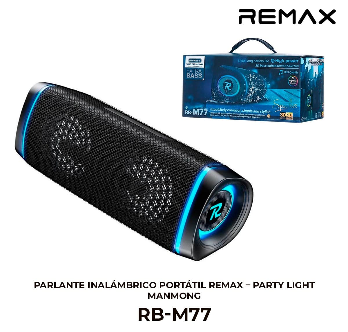 Parlante Inalámbrico Portátil REMAX — Party Light Manmong