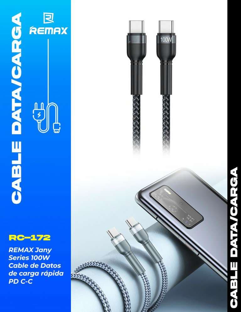 Remax Jany Series Cable de Datos de Carga Rápida PD 100W (C-C)