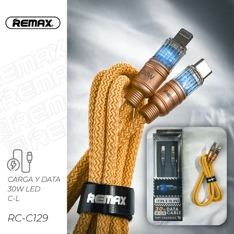 Remax Cable de Carga y Data 30W con LED (C-L)