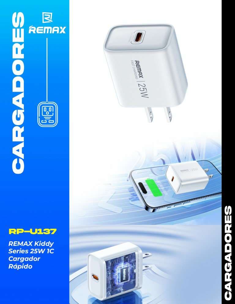 Remax Kiddy Series 25W (1C) Cargador Rápido