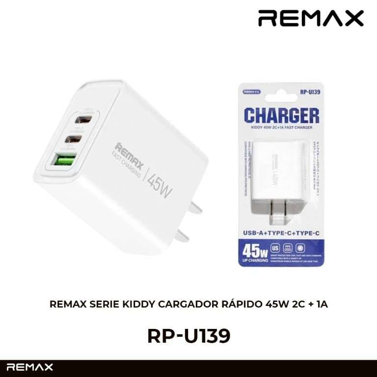 Remax Kiddy Series Cargador Rápido 45W (2C+1A)