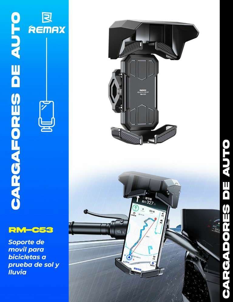 Remax Soporte de Móvil para Bicicletas a Prueba de Sol y Lluvia