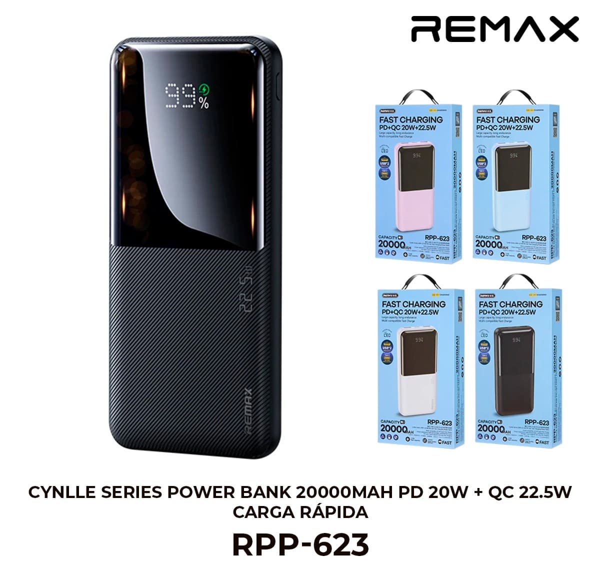 Cynlle Series Power Bank 20000mAh PD20W + QC22.5W Carga Rápida